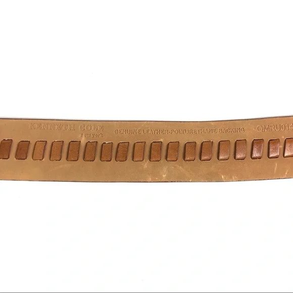 Kenneth Cole Genuine Leather Woven Brown Belt
